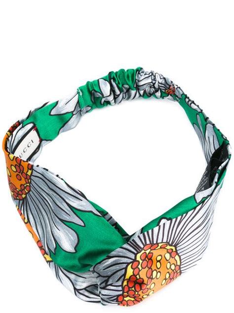 gucci twisted printed silk satin headband|gucci headband transparent.